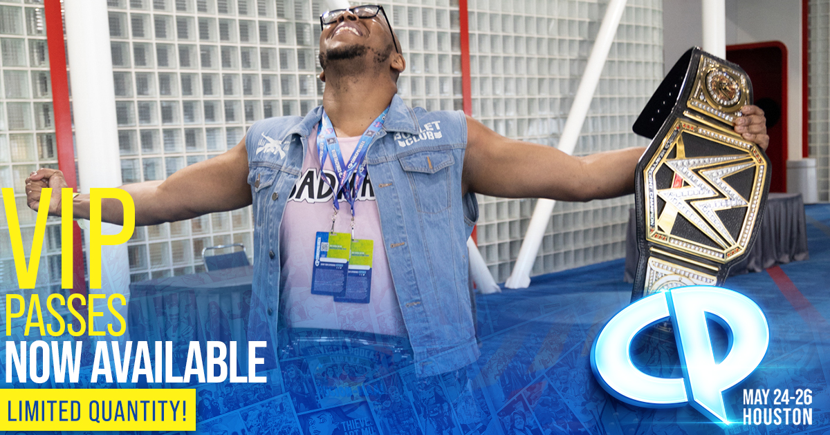 🏆 Feel like a champion with VIP passes for Comicpalooza 2024! 🌟 Unlock the ultimate experience with perks that'll make you feel like you've won the championship belt! Get yours now at bit.ly/3wRqIDY! #Comicpalooza #VIP