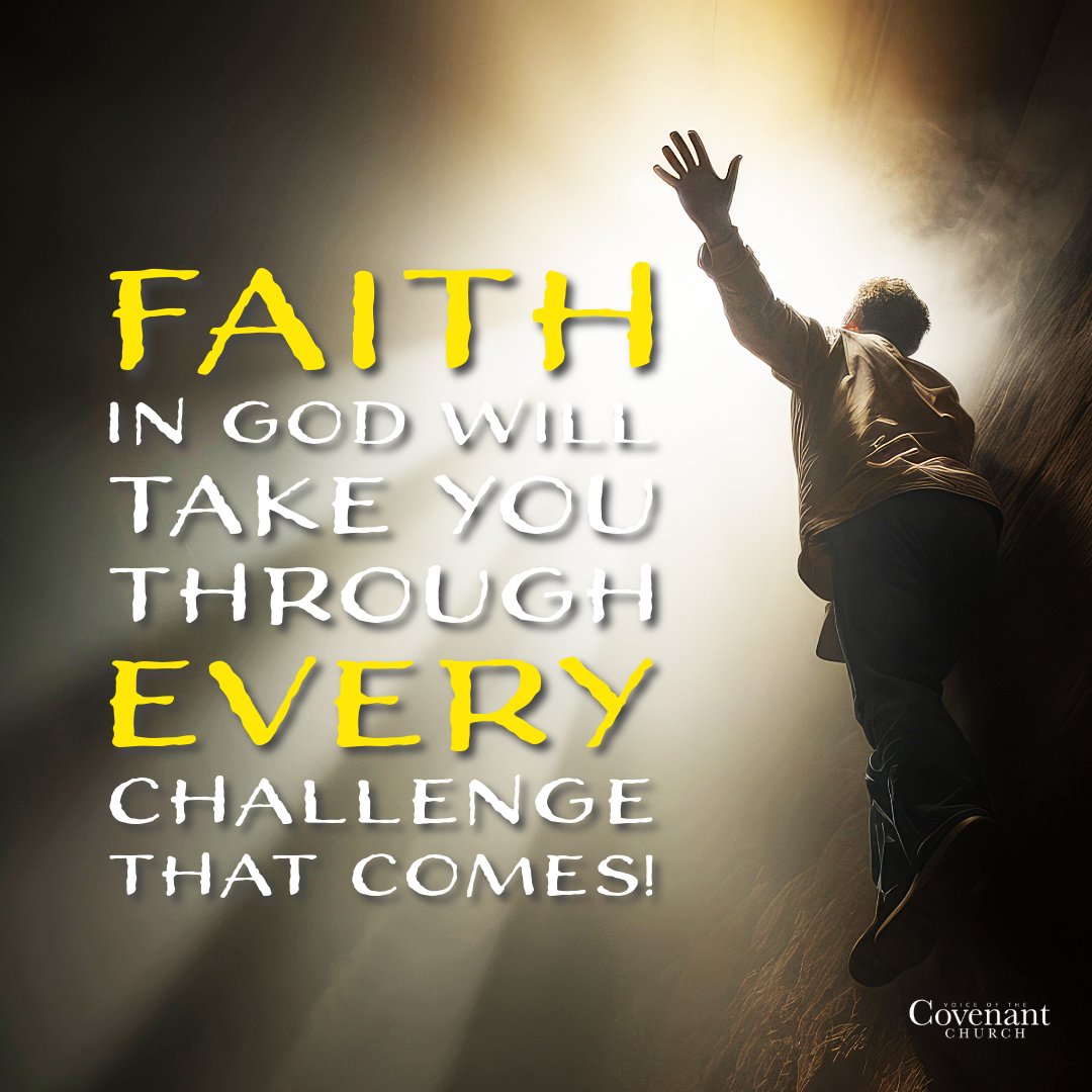 Faith in God will take you through every challenge that comes!