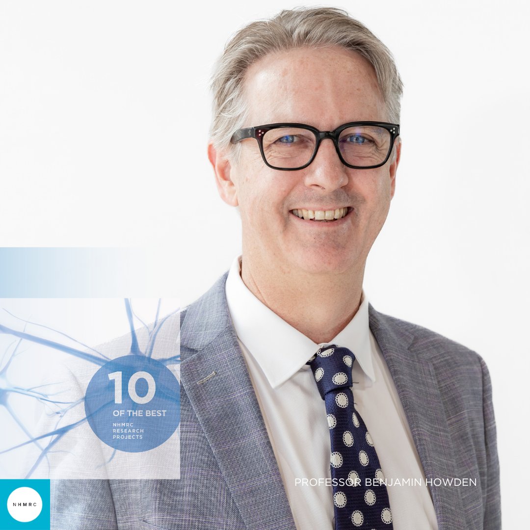 Professor Ben Howden’s (@TheDohertyInst and @unimelb) research has not only revolutionised the way we understand and combat bacterial pathogens but has also played a pivotal role in shaping public health. Read more in #NHMRC10oftheBest: ow.ly/8Vmr50R80rk