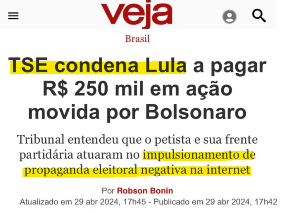 • Reunião com embaixadores:
 
Bolsonaro inelegível por 8 anos

• Lula fazendo fake news em plana época eleitoral:

Multinha 

DEMOCRACIA INABALADA ✊