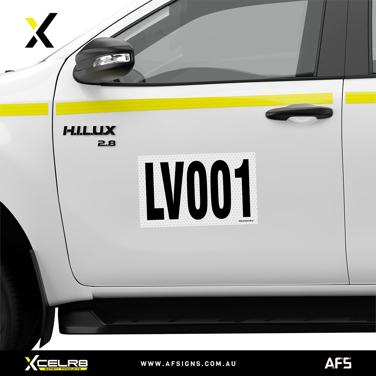 AdvFleetSigns's tweet photo. For the launch of our Xcelr8 range, we would like to start with our LV High vis asset decal stickers. Available in magnetic options too. Get your reflective ID number for your fleet today!

#fleet #xcelr8 #afs #advancedfleetsigns https://t.co/LX0sr5zmrg