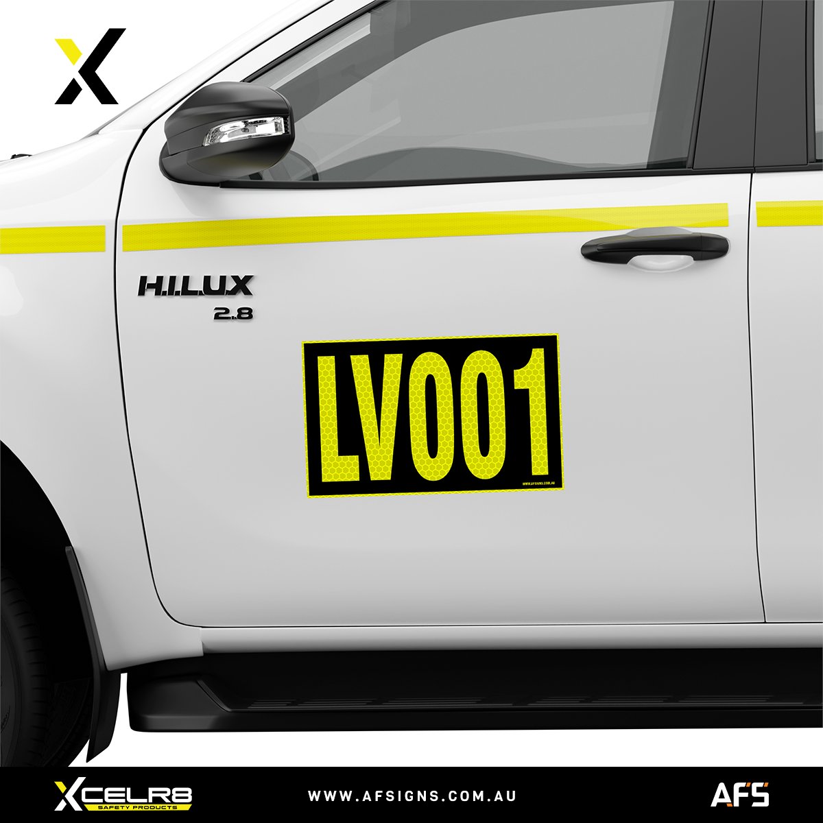 AdvFleetSigns's tweet photo. For the launch of our Xcelr8 range, we would like to start with our LV High vis asset decal stickers. Available in magnetic options too. Get your reflective ID number for your fleet today!

#fleet #xcelr8 #afs #advancedfleetsigns https://t.co/LX0sr5zmrg