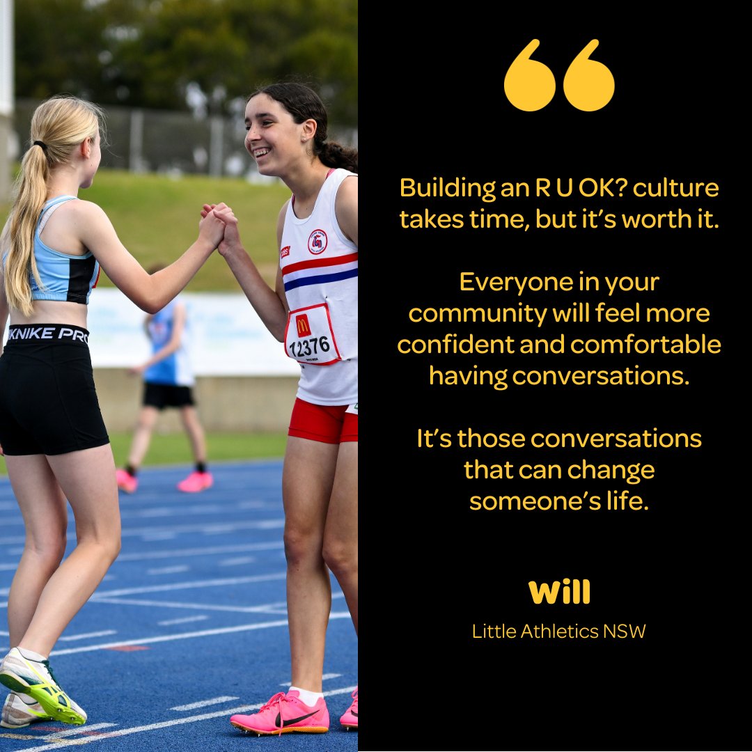 For 50 years, @LittleAsNSW has been keeping children connected all across Australia. We spoke to Little Athletics NSW about the importance of sport being a safe place and some of their initiatives that have helped build an R U OK? Culture Read more at bit.ly/4bbr1sf