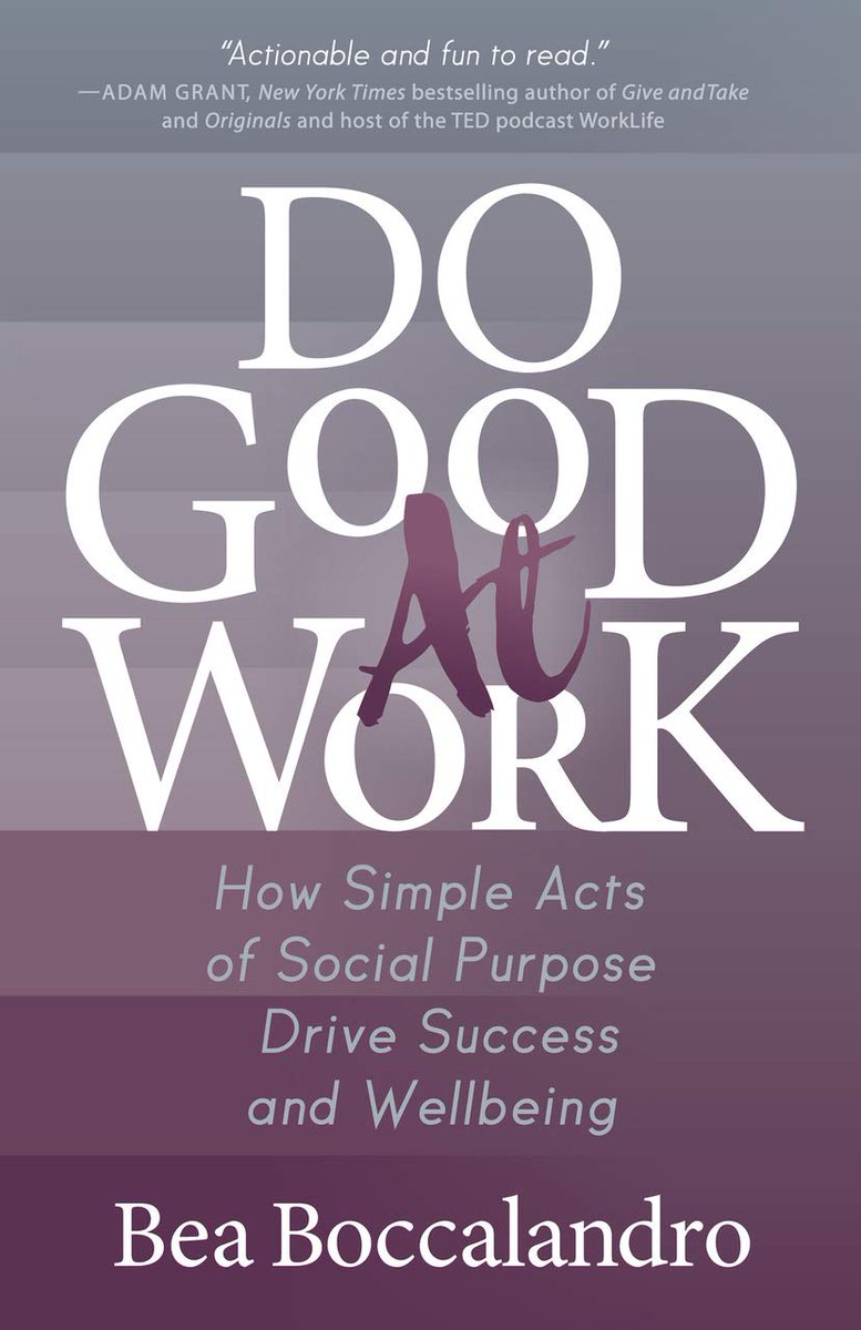 Do Good At Work: How Simple Acts of Social Purpose Drive Success and WellbeingBea Boccalandrohttps://amzn.to/3Cn3mab

#readinglist #leadersarereaders #dogood #book #books