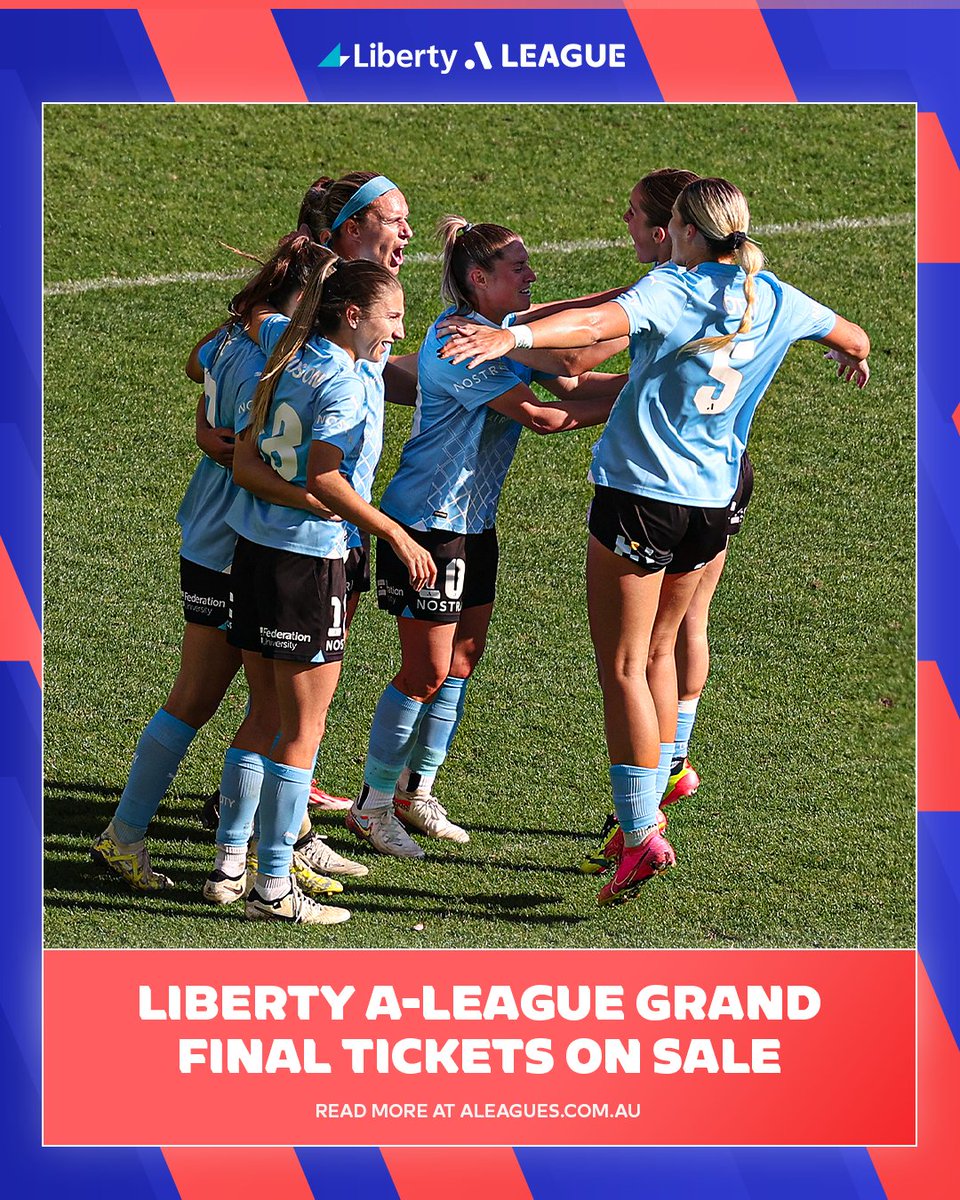 Liberty A-League Grand Final tickets are on sale NOW! 🙌 🎟️ Grab your tickets now: bit.ly/3y5OCMB #ALW