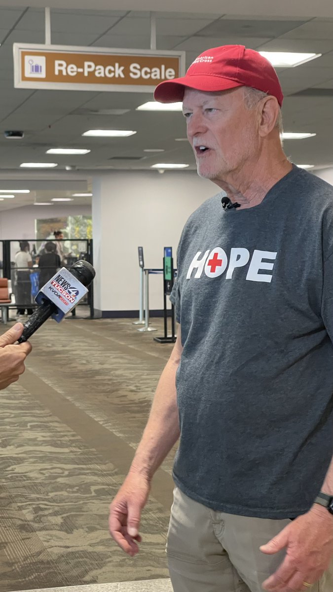 Tucson volunteer Pat Wathen left today to go to Oklahoma where he will be a Disaster Assessment Manager. Pat, a 3 year veteran Red Cross volunteer has been on 12 deployments. He said, 'We always need volunteers to help.' You can go to rdcrss.org/2QtV22C to sign-up.