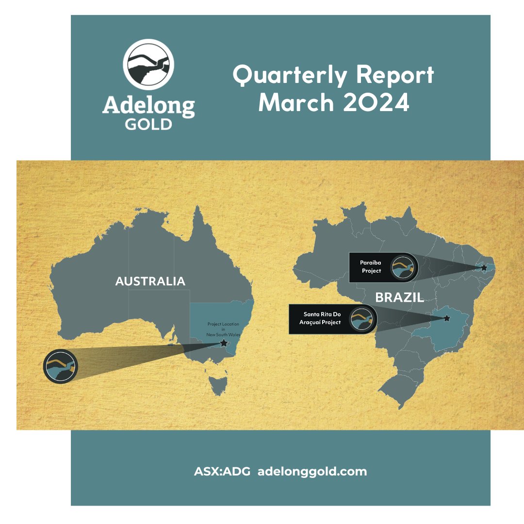 🔔 $ADG.ax $ADG   March 2024 Quarterly Report 🔗 bit.ly/49TtRRP 

#gold #preciousmetals #mining #exploration #goldmining #MiningStocks #investing