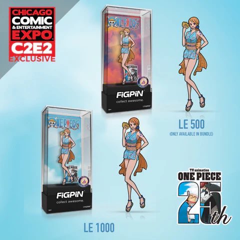 The C2E2 Plastic Empire exclusive FiGPiN Onami is now available for purchase online at @myplasticempire! Glitter variant is bundle exclusive only.

• Glitter Bundle: plasticempire.com/products/c2e2-…
• Regular only: plasticempire.com/products/c2e2-…

#OnePiece
#FiGPiN
