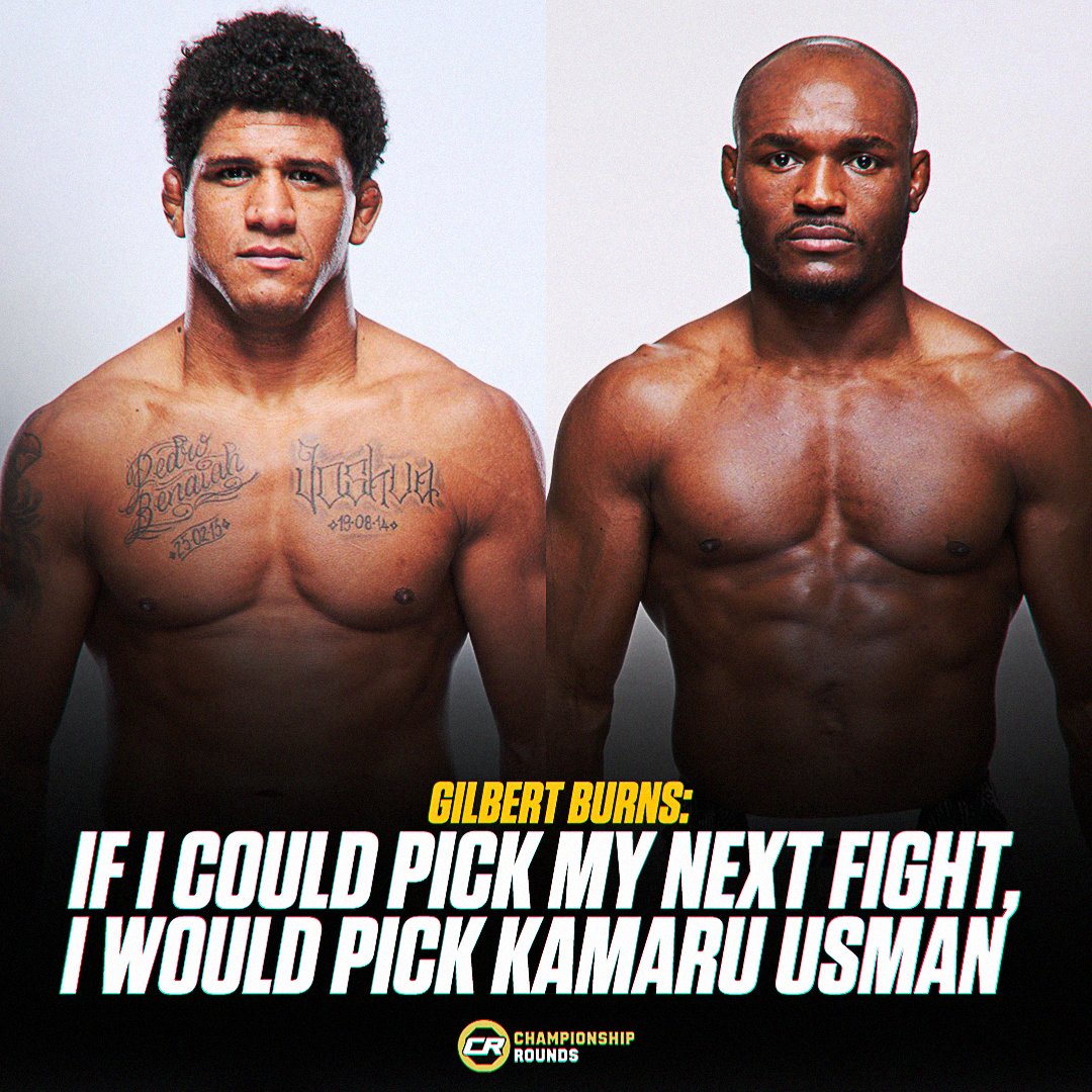 Gilbert Burns says if he was to pick his next opponent, he'd choose to rematch Kamaru Usman: 'I don't think [Kamaru] would do it, but I would love to do that fight. I think it's a back in the top 5 fight for me, a rematch. For sure I'll fight him. I was very emotional in that