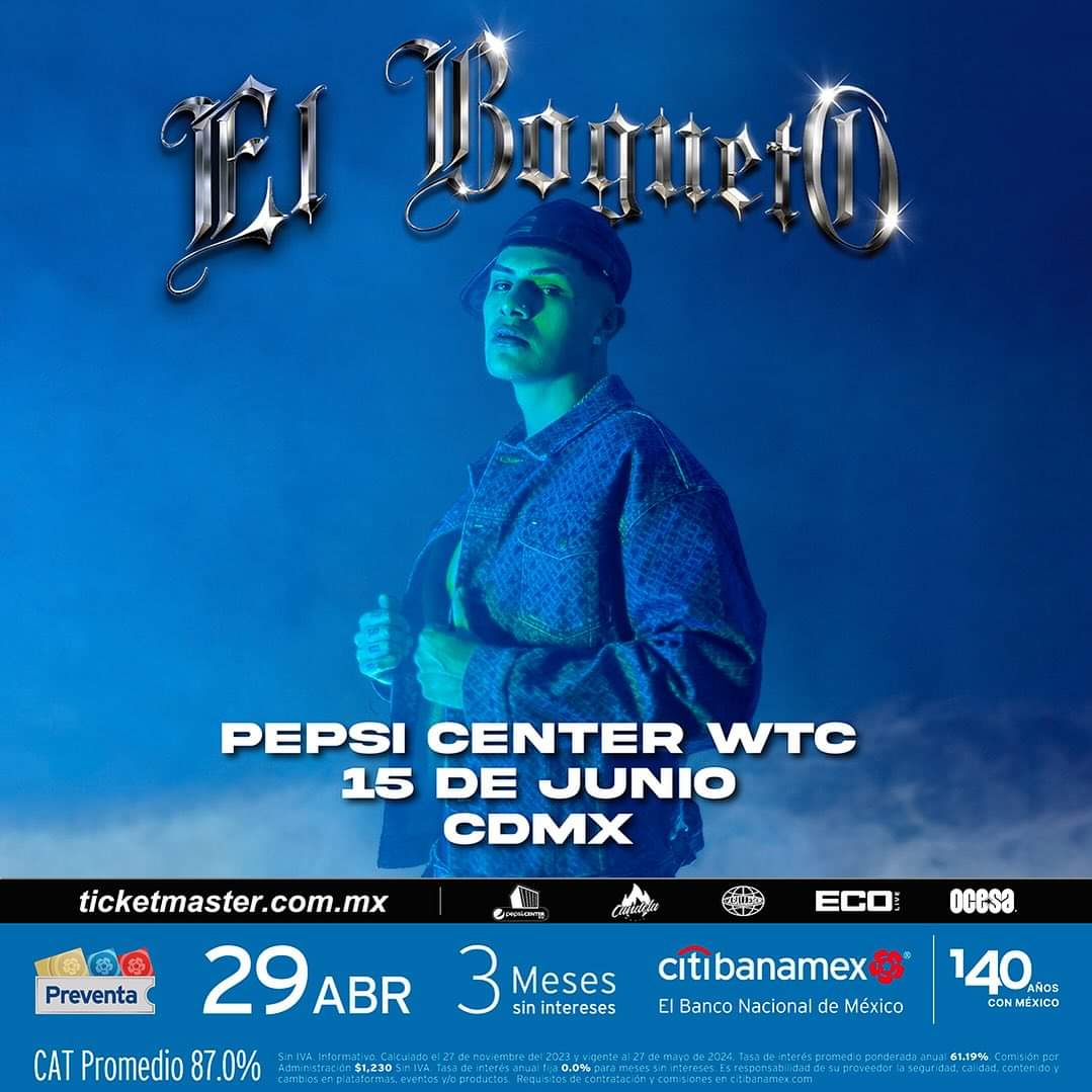 Se va a poner rico el perreo en el #PepsiCenterWTC con @ElBogueto 🤩

Vamos a bajar hasta el suelo para el próximo 15 de junio ¿Jalas? 😛