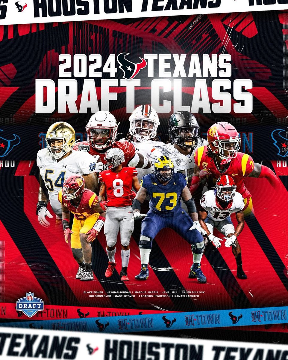 Houston Texans Rookie Numbers via @nfl_jersey_num Kamari Lassiter 14 Blake Fisher 57 Calen Bullock 41 Jamal Hill 56 Solomon Byrd 50 Marcus Harris 59 Jawhar Jordan 42 Thoughts?