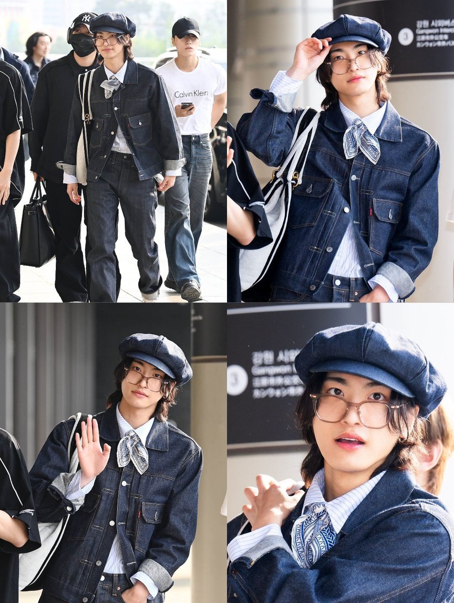 thinkingabtpsh's tweet photo. seonghwa always has the best airport fashion and you can't tell me otherwise https://t.co/Wsnptmseaj