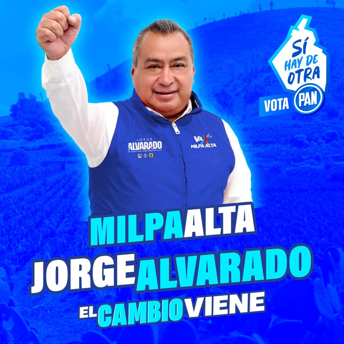 Milpa Alta necesita ser rescatada de los pésimos gobiernos. #ElCambioViene con @JorgeAlvar24 , quien junto con las y los candidatos a Diputados Locales, Federales y Concejales, trabajará incansablemente por Milpa Alta.   Este 2 de junio #SíHayDeOtra #VotaPAN en todas las…