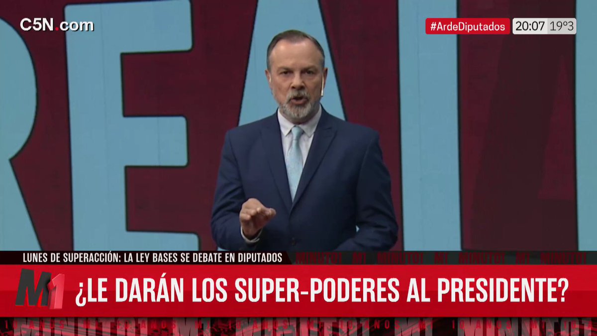 🟥 AHORA | Ya empezó #MinutoUno con @Gatosylvestre 🐦 Opiná con #ArdeDiputados 📺 Hasta las 21.30 hs. por @C5N y en bit.ly/C5NENVIVO24HS