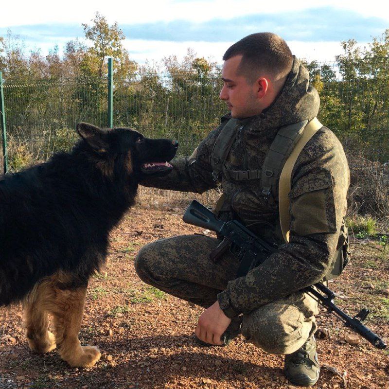 Russian War Dog Che Guevara of the Sarmat Battalion 🐶🇷🇺