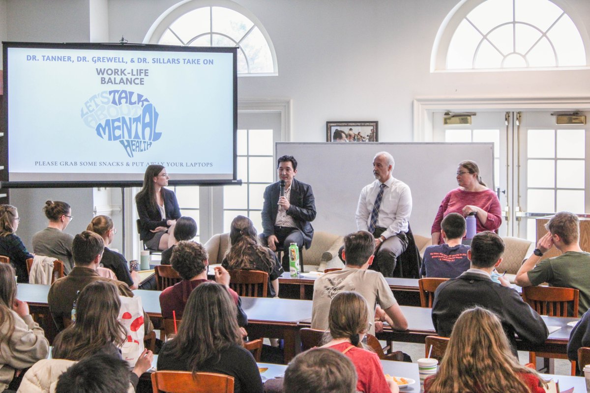 Dr. Tanner, Dr. Grewell, and Dr. Sillars joined the Student Body Vice President to discuss their approach a healthy work-life balance. #phc #phclife #phccommunity #phcprepared #conservativechristiancollege #mentalhealth #worklifebalance #studentgovernment