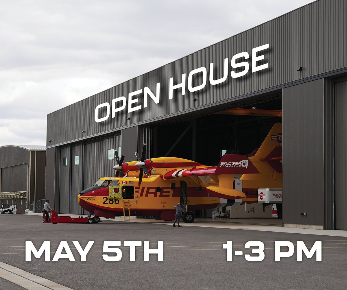 Less than a week away ⌛

Come join us at the Open House THIS SUNDAY! 

We'll have our fleet of aerial firefighting aircraft on display, along with a surprise you won't want to miss...

#openhouse #aerialfirefighting #aviation