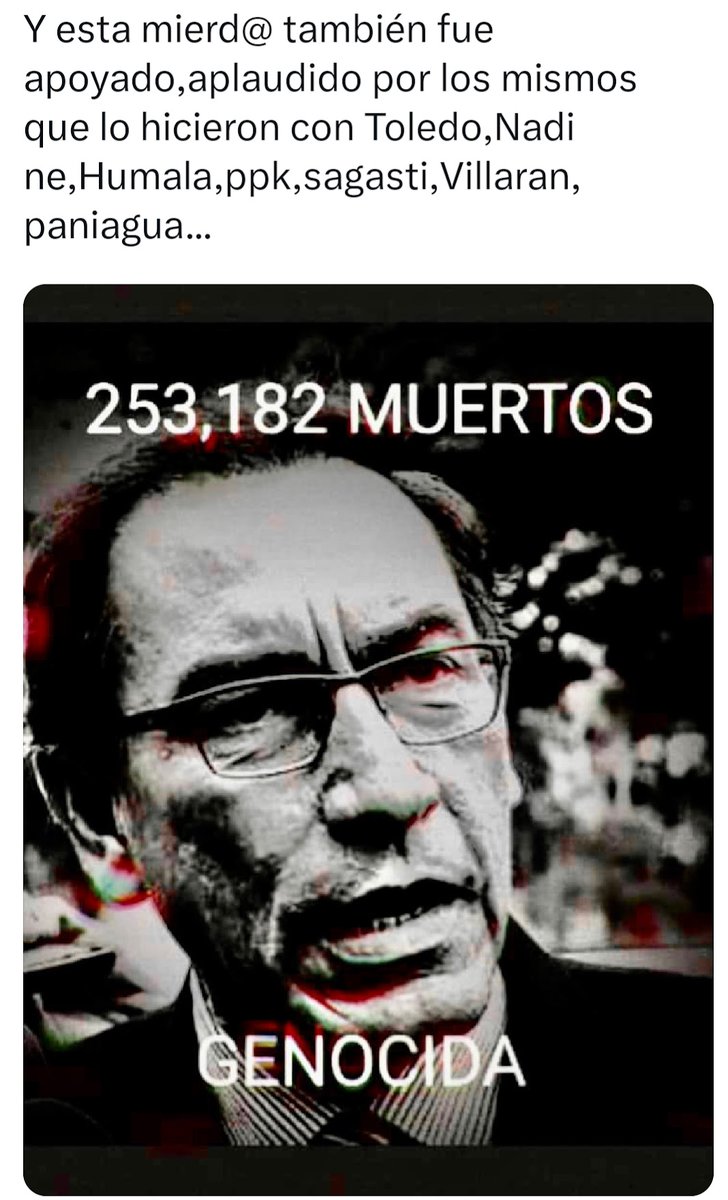 GENOCIDA,PSICÓPATA @MartinVizcarraC las almas que dejaste morir a propósito van a pasar a cobrarte la factura