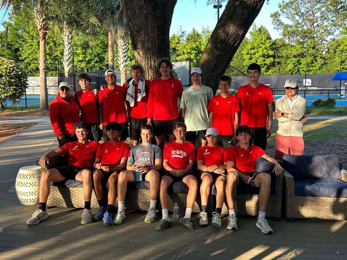 🔴🎾🔵 WINNER! Congrats to Boys @FloraTennis who defeated Lucy Beckham in Round 3️⃣ by a score of 5-1.   They will travel to Myrtle Beach on Wednesday to play for Lower State. Way to go, Falcons!