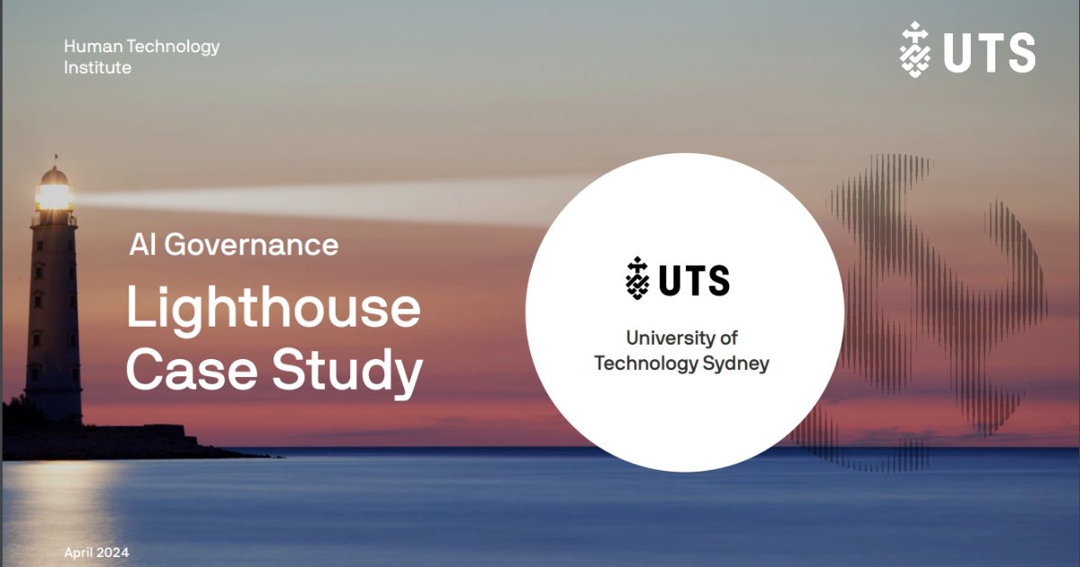 Human Technology Institute (@hti_uts) on Twitter photo Why is stakeholder engagement valuable for AI governance? Read here about our third Lighthouse Case Study featuring <a href="/UTS/">J</a> and its stakeholder engagement and development and implementation of its AI policies, procedures and governance.
tinyurl.com/56ac9ay2 Why is stakeholder engagement valuable for AI governance? Read here about our third Lighthouse Case Study featuring <a href="/UTS/">J</a> and its stakeholder engagement and development and implementation of its AI policies, procedures and governance.
tinyurl.com/56ac9ay2