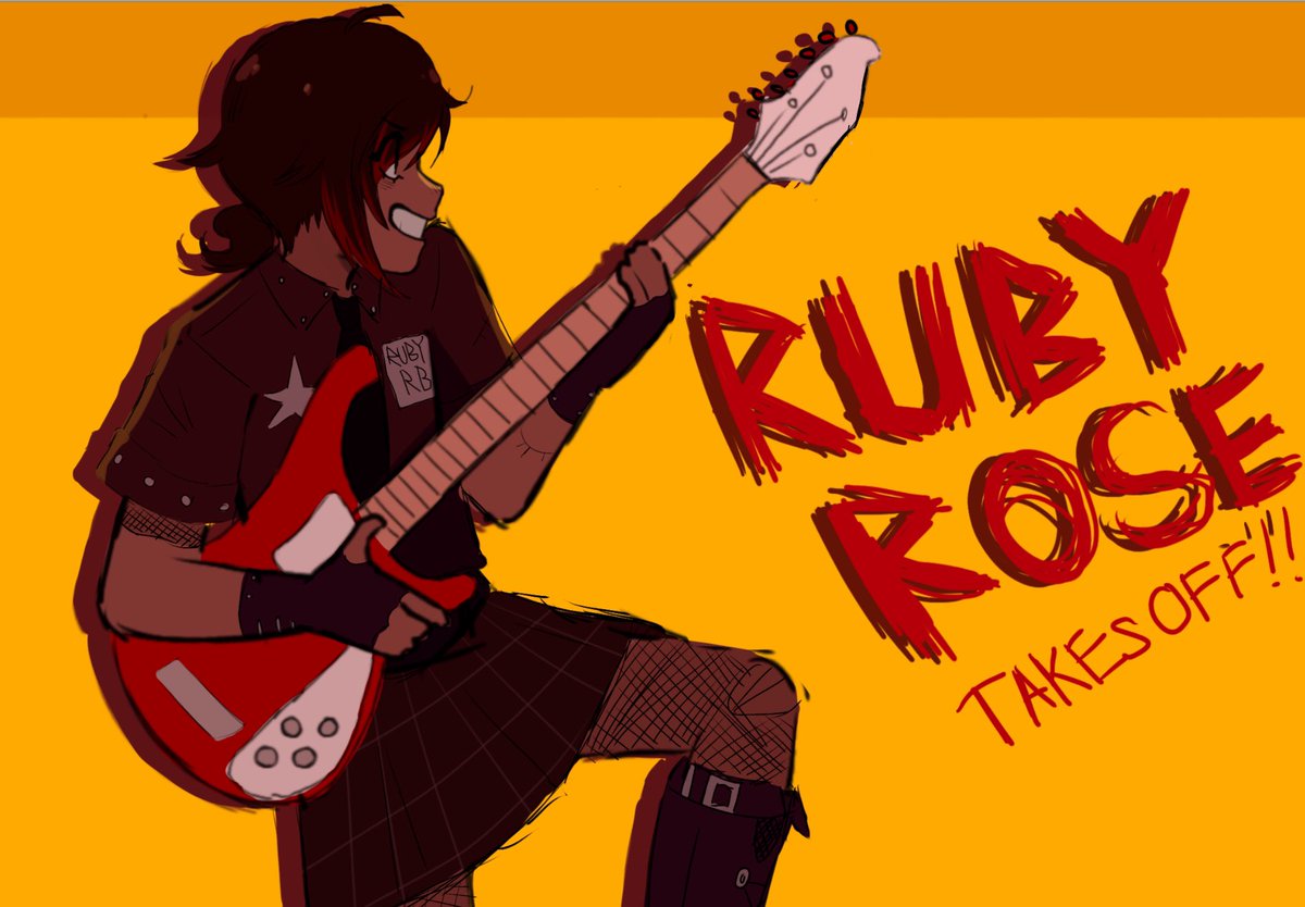 Ruby Rose takes off!! #rwby #rwbyfanart #rubyrose