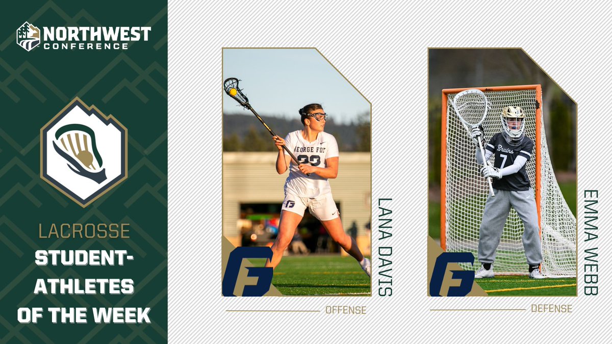 Davis & Webb Named NWC Women’s Lacrosse Student Athletes of the Week @GFUAthletics @GFUlax nwcsports.com/news/2024/4/29…