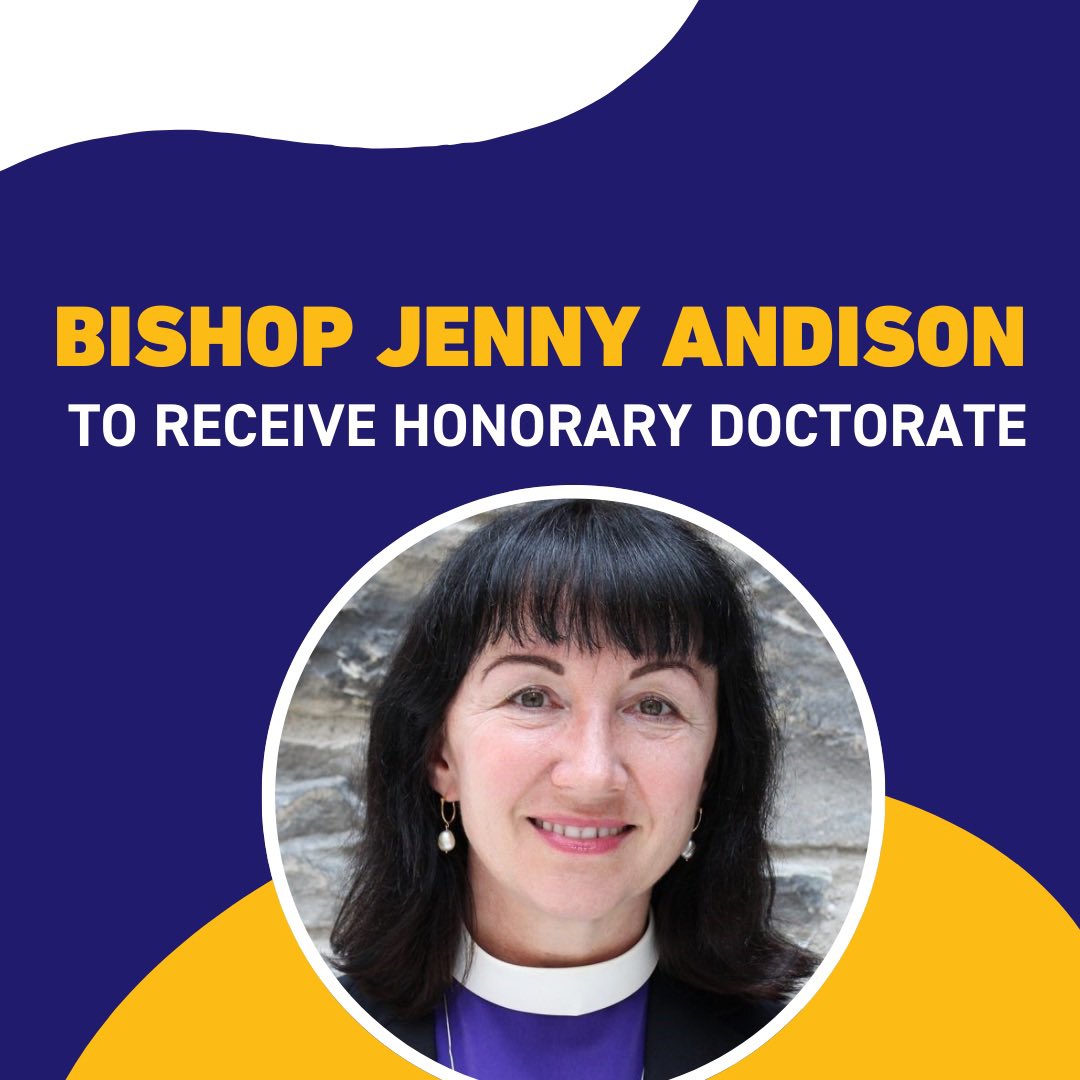 Exciting news! Bishop Jenny Andison is to receive an honorary doctorate from Tyndale University. 🎓 Read more about this prestigious recognition: bit.ly/3Uexjk5 #TyndaleUniversity #HonoraryDoctorate #BishopJennyAndison