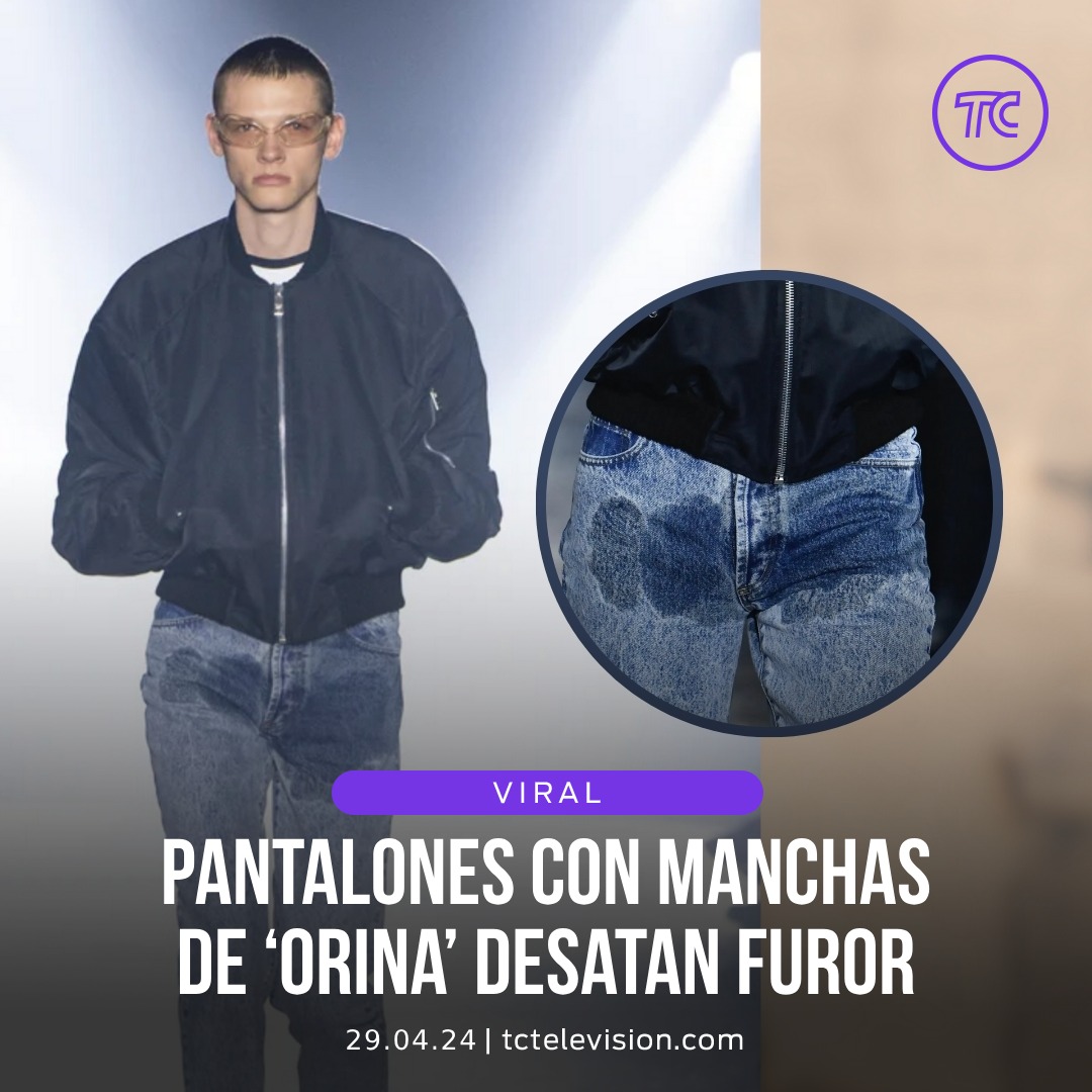 ¿Los comprarías? 👖👀 La última propuesta de moda de Jordanluca ha generado un debate en el mundo de la moda: pantalones con manchas que imitan orina. Esto costarían. » bit.ly/3UOrlrP