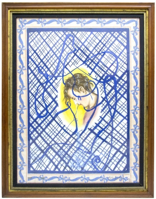 Julio Galán
Untitled, 1992
pastel on paper (pastel sobre papel)
#contemporaryart #ArteContemporaneo 
#