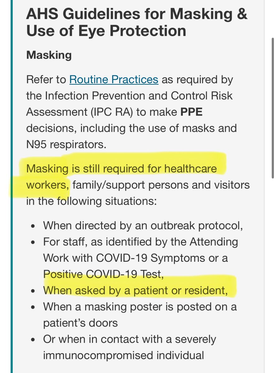 Amanda Hu (@amandalhu) on Twitter photo For the record, <a href="/AHS_media/">Alberta Health Services</a> workers do not have “the right to not mask” with patients albertahealthservices.ca/topics/Page170… For the record, <a href="/AHS_media/">Alberta Health Services</a> workers do not have “the right to not mask” with patients albertahealthservices.ca/topics/Page170…