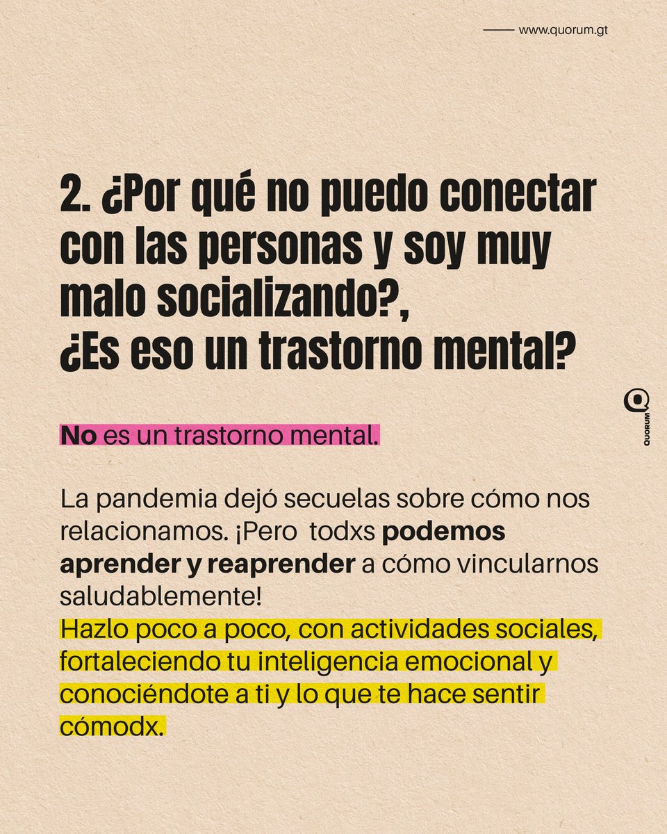 1. ¿Sospechás que tienes TDAH?🎯 ¿Con quién debés ir? 2. ¿Por qué es difícil conectar con personas y socializar? 🙁 ¿Es eso un trastorno mental?