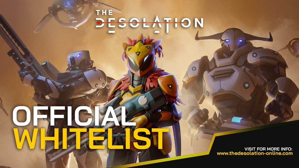 Mercenaries! @Play_Desolation are pumped to announce their official The Desolation Whitelist! Get early access to all future sales, meaning you can grab those sweet Digital Goods before anyone else! 🚀 You can join the whitelist by filling out this link: bit.ly/4aTk0MV