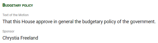 Vote result: the @BlocQuebecois subamendment to Ways and Means motion No. 20 (Budgetary policy) was defeated. #cdnpoli Yeas: 32 ✅ Nays: 284 ❌