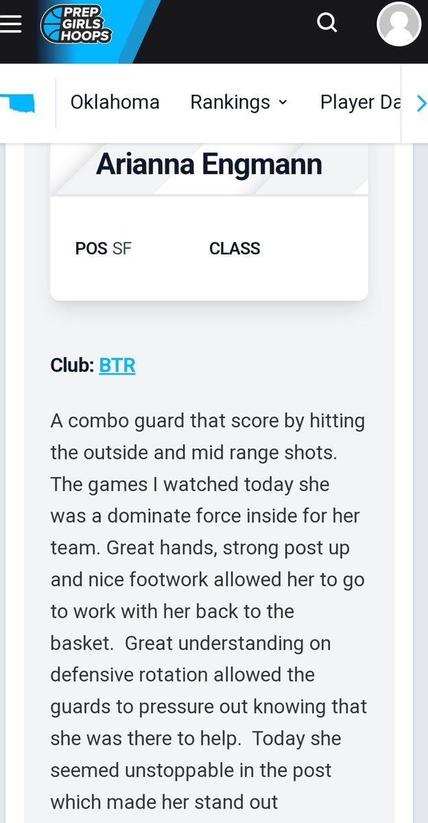 Thanks @coachjvick1  for your notes. It's good to be noticed by a great coach. I love playing this game and will continue to better myself. @BTR_UAA, @PGHCircuit,@PGHOklahoma ,@PrepGirlsHoops, @UAbasketball,@UnderArmour. #classof29