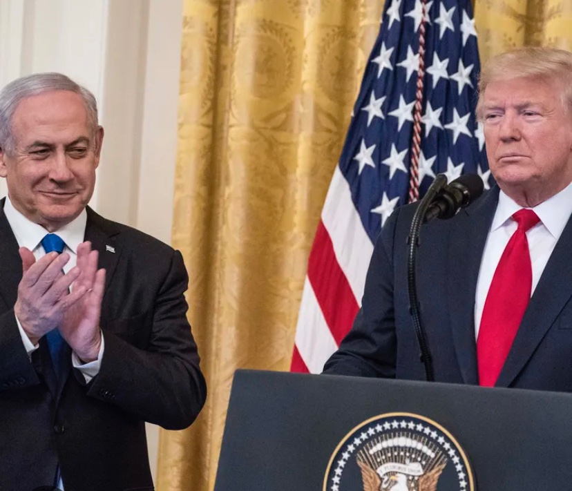 TRUMP AND NETANYAHU took to the microphones espousing a one state solution. Remember? Do you fkn remember? Basically, they were dog whistling the eradication of the Palestinians. Are you people too thick to remember? Go ahead. Protest Joe. Fuck around. You’ll find out. #dumfux