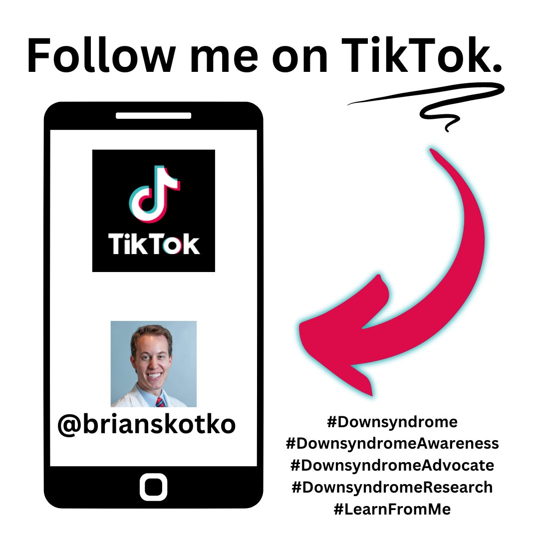 I'm on TikTok! I offer up-to-date guidance and statistics that benefit the Down syndrome community. Help me help others and share it with your Down syndrome networks and communities. Like and share if you think others can benefit! Find me and follow me.