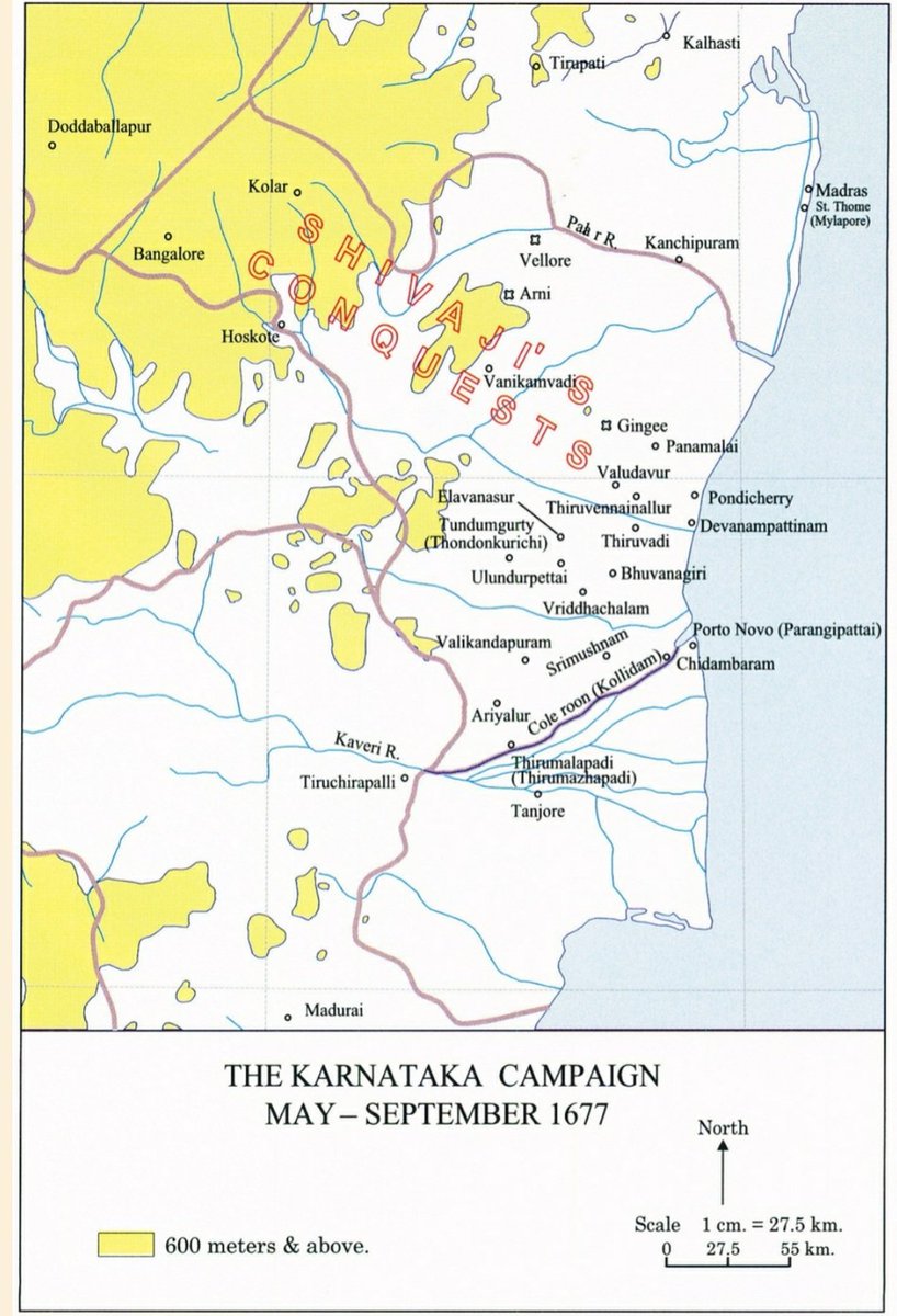 The southern campaign by maharaj was one of the most important and interesting one which helped in stopping timurid onslaught on nascent maratha State after his time . Such an extraordinary king