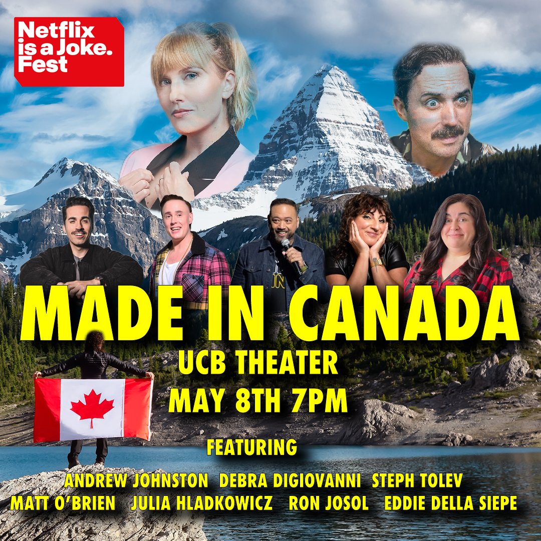 this week the @NetflixIsAJoke Fest is starting up and our all Canadian Showcase is on MAY 8TH buy tickets while you still can- who knows maybe a special Canadian drop in will happen!? netflixisajokefest.com/shows/made-in-…