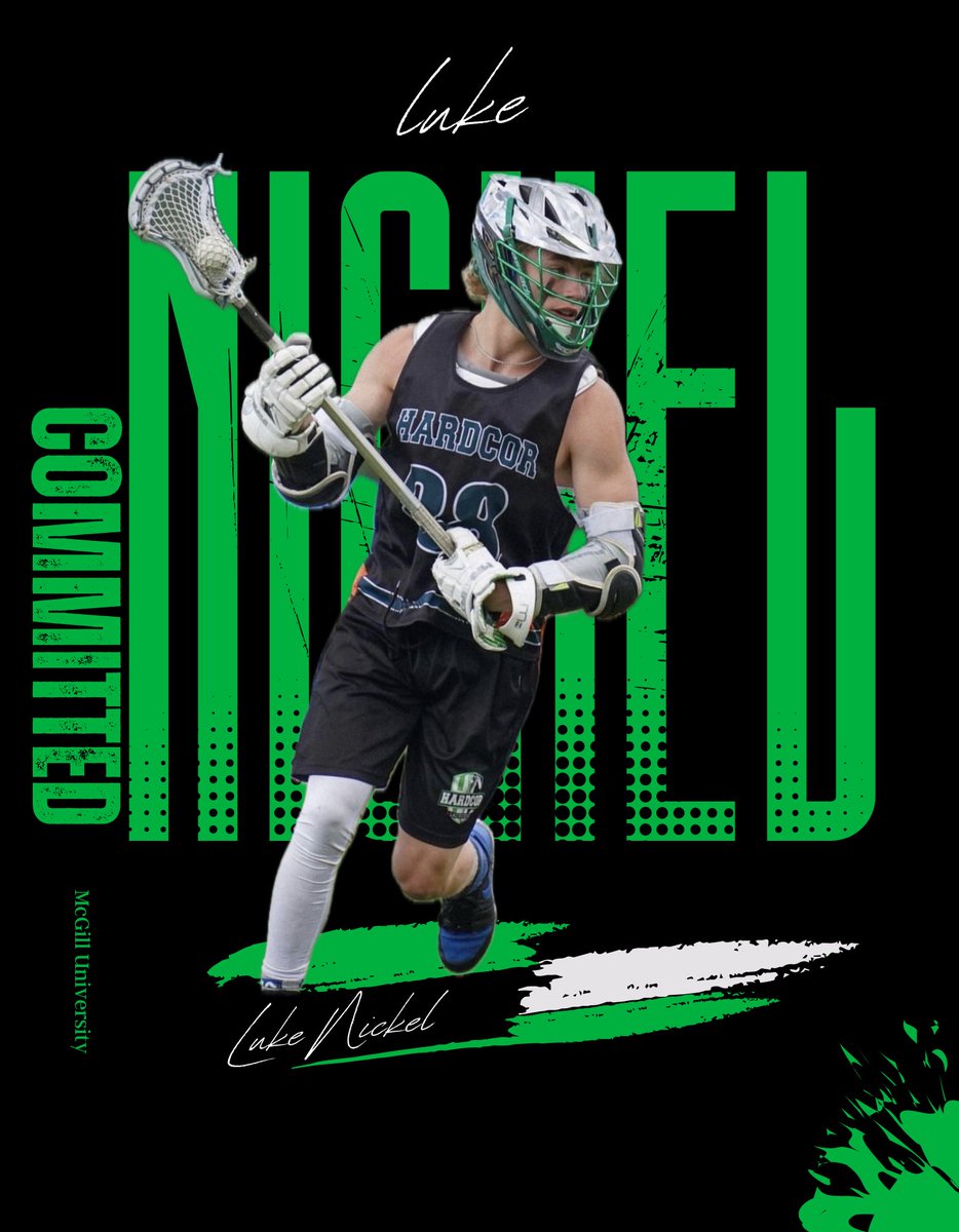 Big shout out and huge congratulations to 2024 HardCor face-off specialist and D mid @lukenickel_ on his recent commitment to @mcgillmlacrosse . We are proud of your accomplishments and elated for your family.@mcgillmlacrosse is getting a dynamic player!!  #HardCorFamily