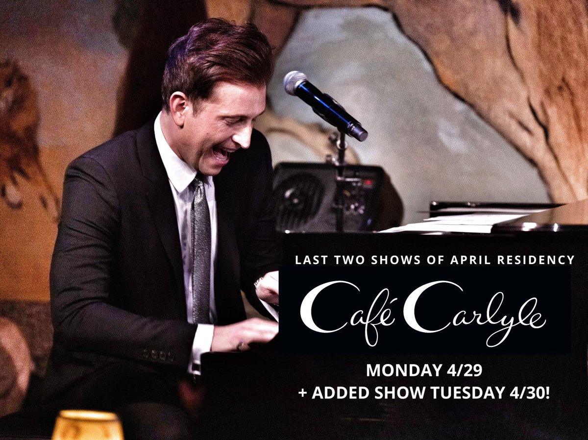 Check out my very talented friend @PeterCincotti at @CafeCarlyle!