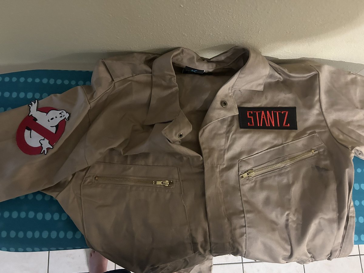 In the process of making my first Ghostbusters cosplay outfit. Got the Stantz name and no ghost patch added on. 
#Ghostbusters #GhostbustersCosplay #raystantz #ghostbustersfan #protonpack #ghostbustersworld