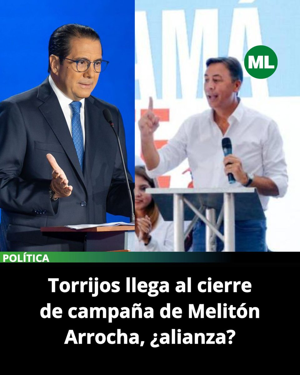 Periodistas informaron de la llegada de @MartinTorrijos al cierre de campaña de @melitonarrocha ¿Se viene una alianza? #MetroLibre