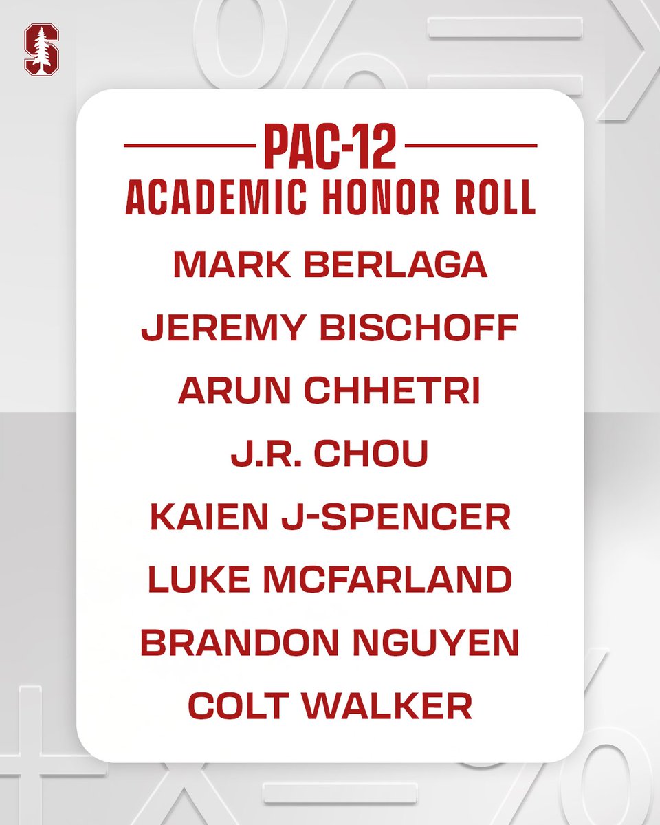 🤓📚🌲 Congrats to our eight student-athletes named to the Pac-12 Academic Honor Roll! 🗞️: tinyurl.com/22kyeqkl #GoStanford // #STS