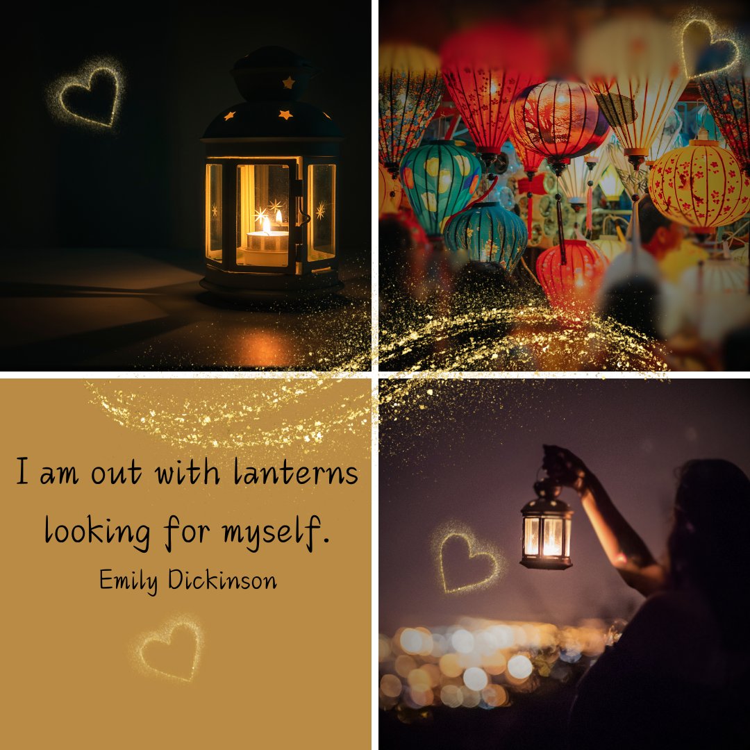 I am out with lanterns looking for myself - Emily Dickinson #BookQuotes #poetry