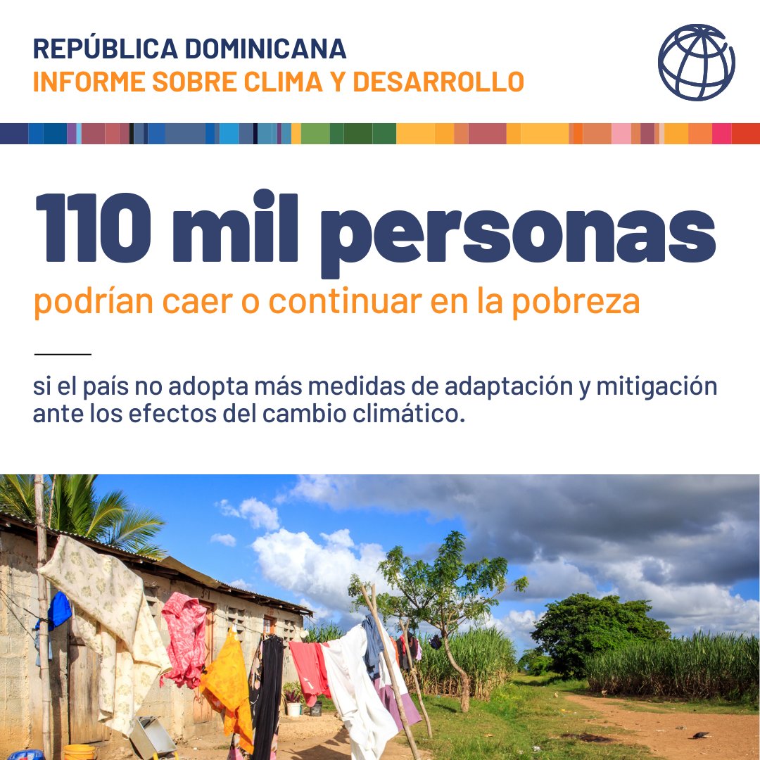 El #CambioClimático no afecta a las personas por igual; y la #RepúblicaDominicana no es una excepción. Más de 100 mil personas podrían caer o continuar en la pobreza si no se toman medidas ante la #CrisisClimática. Es el momento de actuar. Descubre cómo: wrld.bg/Bnjl50Rr27i