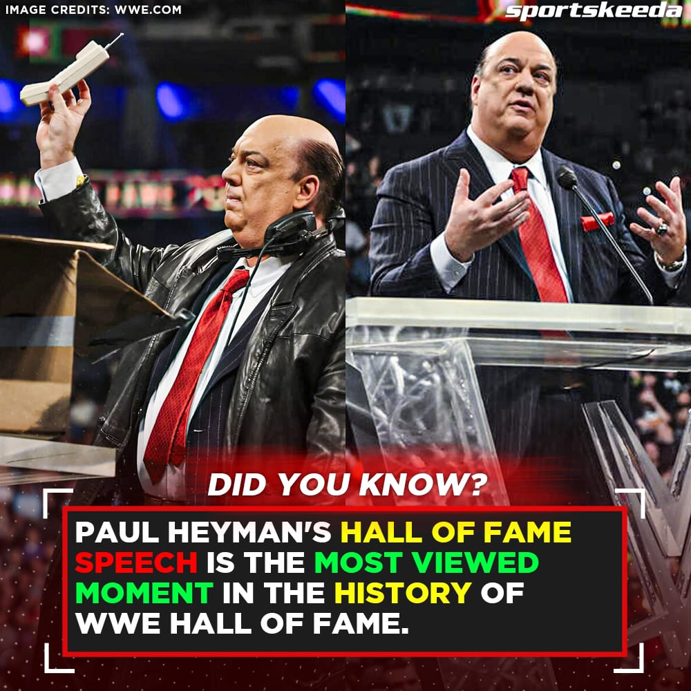 The numbers don't lie and they spell GOAT for The Wiseman. 🔥
#WWE #PaulHeyman @HeymanHustle