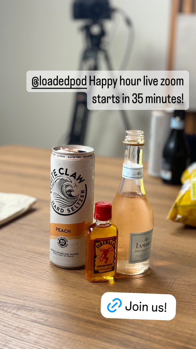 Pregaming for the happy hour live zoom. See you all soon! Don’t know what this means? Go to Patreon.con/loadedpod.