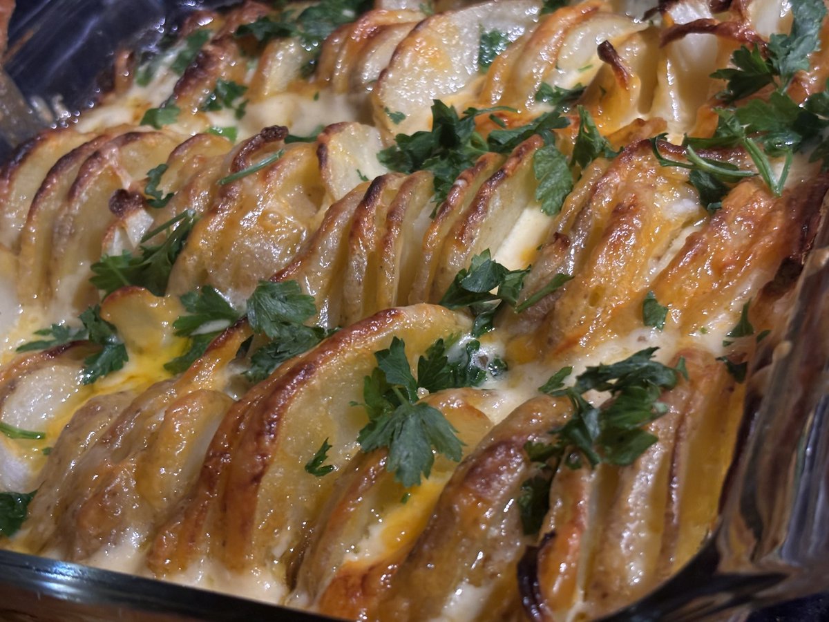 Made some Au gratin potatoes today.