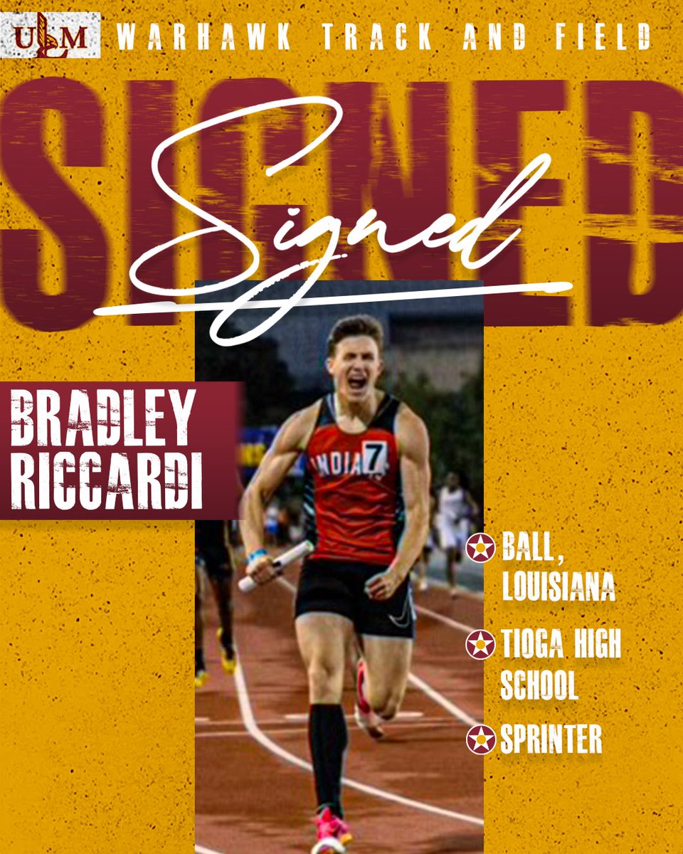 🔥𝙒𝙚𝙡𝙘𝙤𝙢𝙚 𝙩𝙤 𝙩𝙝𝙚 𝙁𝙖𝙢𝙞𝙡𝙮🔥

Bradley Riccardi is our #NewesttotheNest — joining our men’s sprints squad next season.

📍 Ball, Louisiana
📚 Tioga High School
✍️ Warhawk Sprints/Hurdles

𝗪𝗲𝗹𝗰𝗼𝗺𝗲 𝘁𝗼 𝘁𝗵𝗲 𝗕𝗮𝘆𝗼𝘂 Bradley!

#TalonsOut