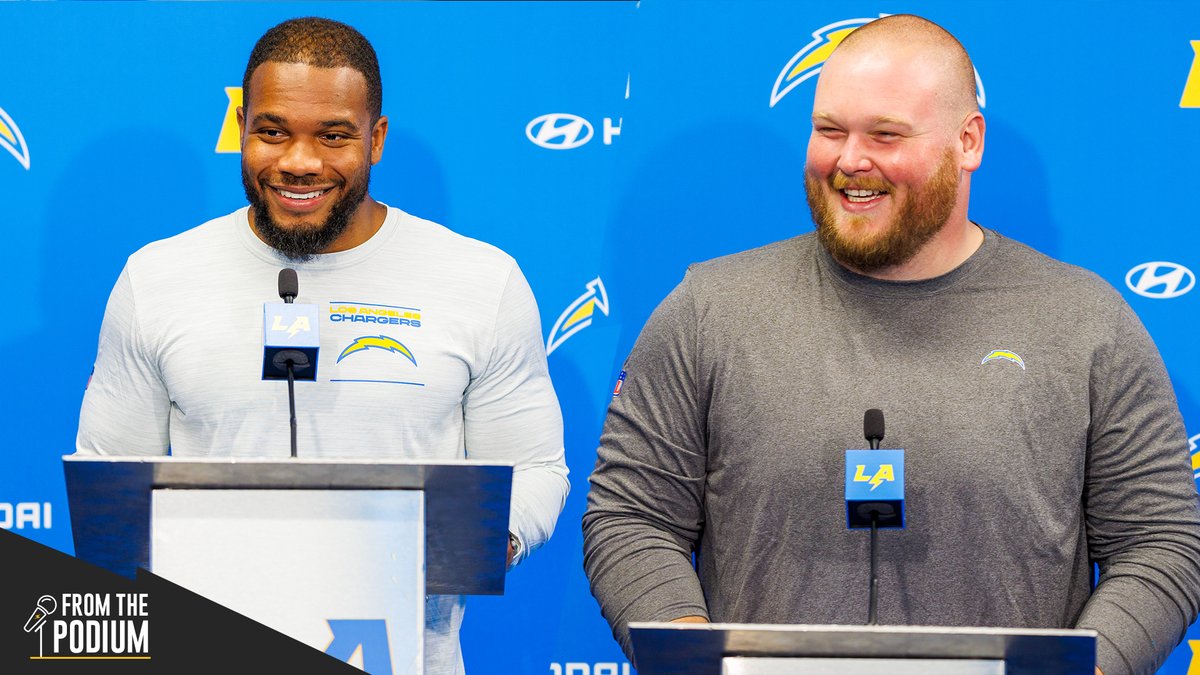 'I knew they wanted to play high-caliber, winning football here. That's exactly what I want to do.'

chargers.com/news/jk-dobbin…

What led new RB J.K. Dobbins and C Bradley Bozeman to join the #Chargers this offseason.